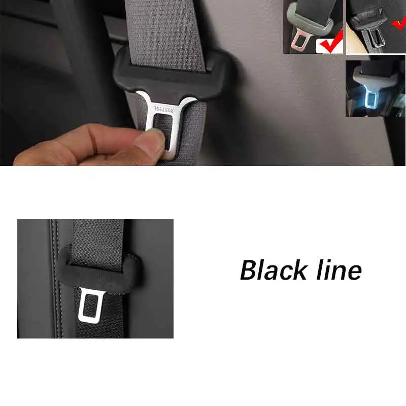 

Универсальный автомобильный ремень безопасности с пряжкой, зажим, защитная кожаная внутренняя кнопка, чехол с защитой от царапин, защитные аксессуары