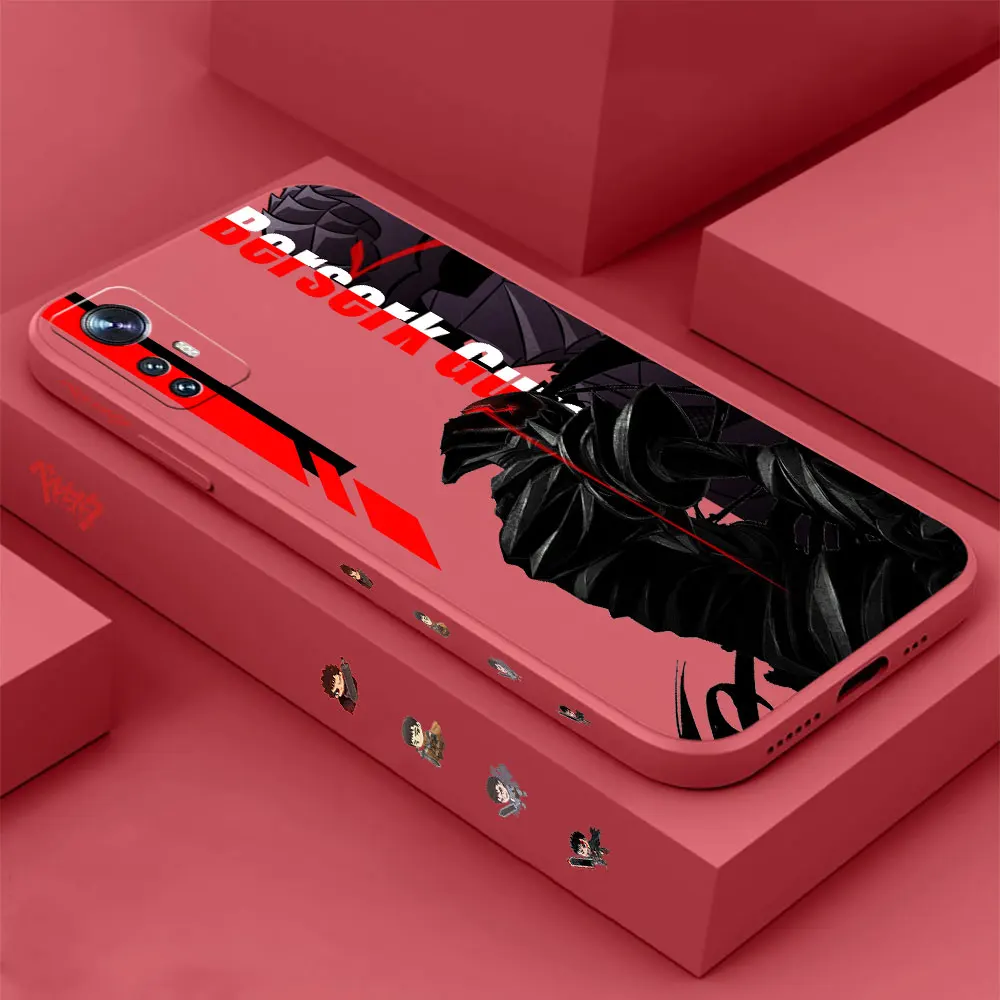 

Berserk Guts Phone Case For Xiaomi Mi 13 12 12S 12X 11 11T 10 10S 10I 9 9SE 8SE Pro Uitra Lite Liquid Silicone Cover Funda Cqoue