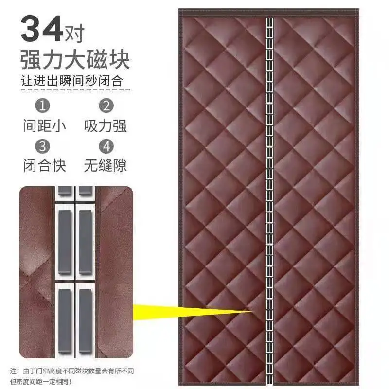 Зимние плотные ветрозащитные Оксфордские Дверные Шторы магнитные