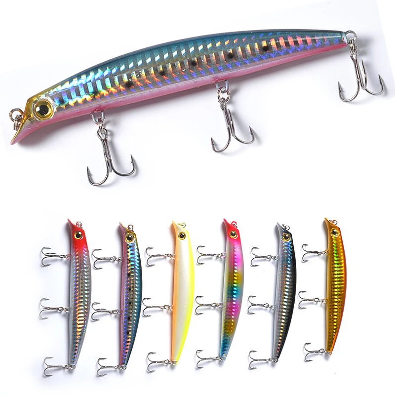 

Hot 1pcs Fishing Lures 12cm 15g Floating Popper Bait 6 Color Hard Bait Artificial Wobblers Plastic Fishing Tackle with 9# Hooks