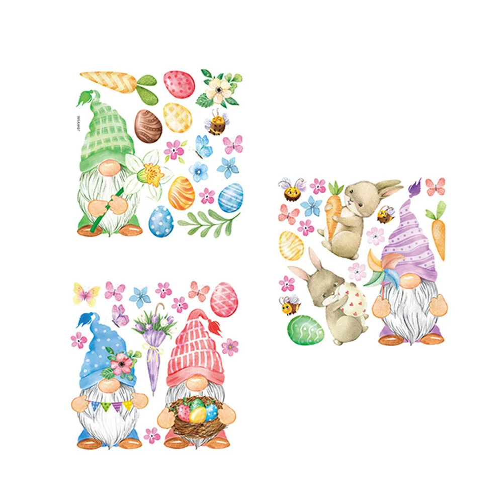 

3 листа, наклейки на стену с пасхальными яйцами