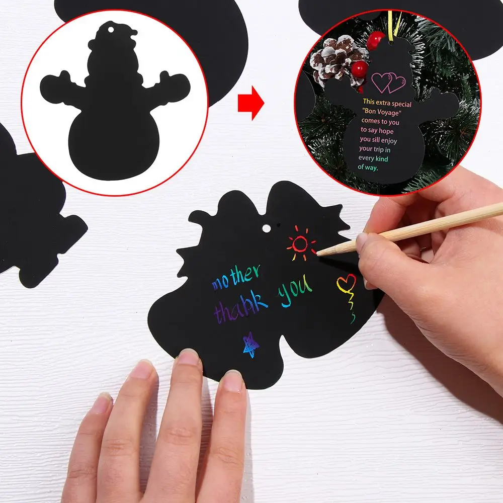 

Gifts Crafts Coloring Cards Scratch Art Paper Christmas Tree Ornaments Magic Color Scratch Card Chirldren Drawing Toy