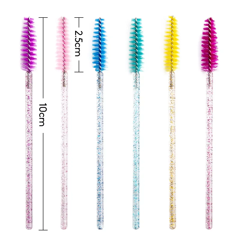 Crystal Eyelashes Brush Comb 25/50Pcs Eye Lashes Extension Mascara Wands Makeup Professional Makeup Beauty Tool