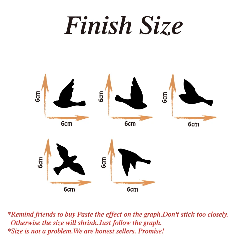 33 шт. настенные виниловые наклейки в виде птиц