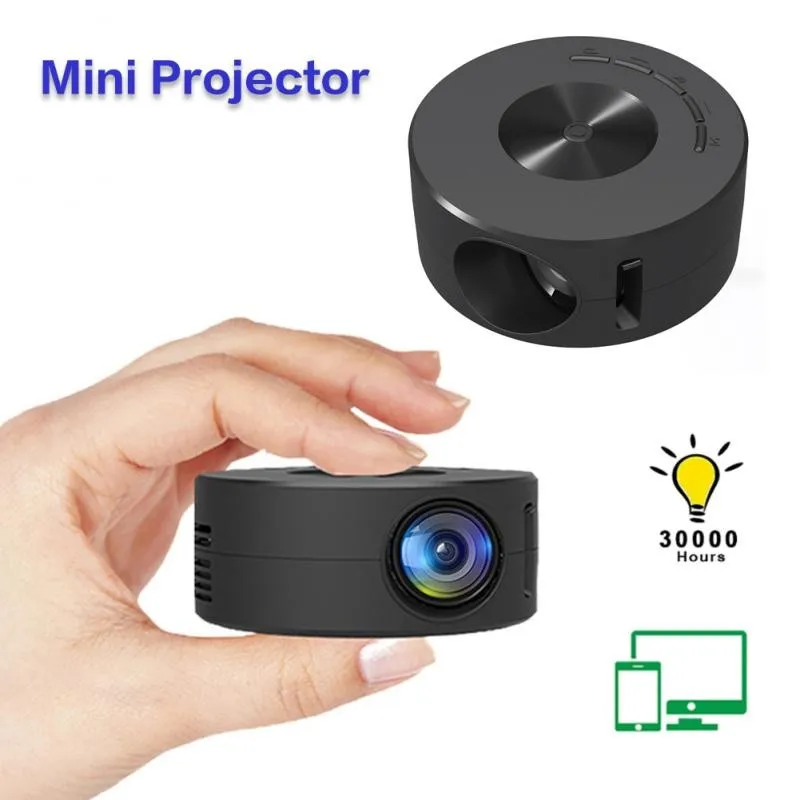 Portable Home Theater Media Player Mobile Video Projector Video Movie Projector 30000 Hours 1920*1080 Resolution Mini Led Yt200