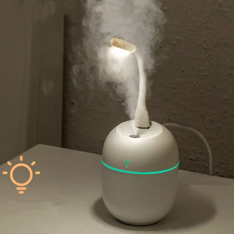 

220ML Mini Ultrasonic Air Humidifier Aroma Essential Oil Diffuser For Home Car USB Fogger Mist Maker with LED Night Lamp