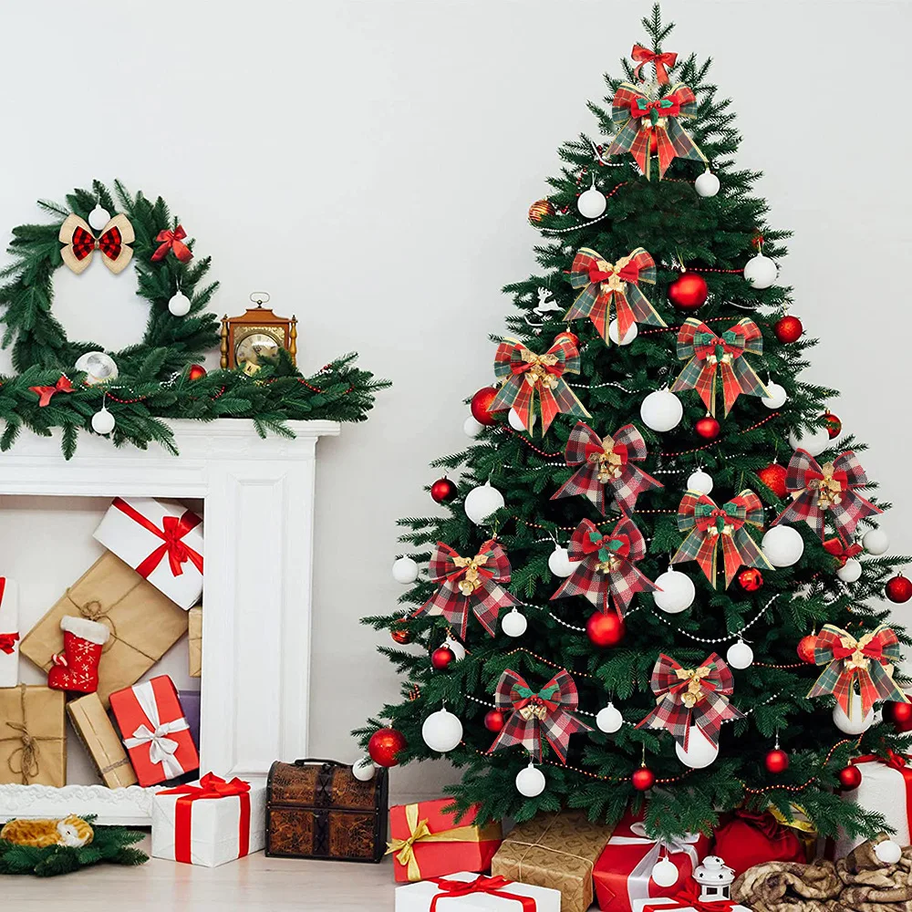 

Рождественские праздничные украшения, колокольчики, банты, рождественские подарочные коробки, декоративные аксессуары, подвесные украшения для рождественской елки, подвески