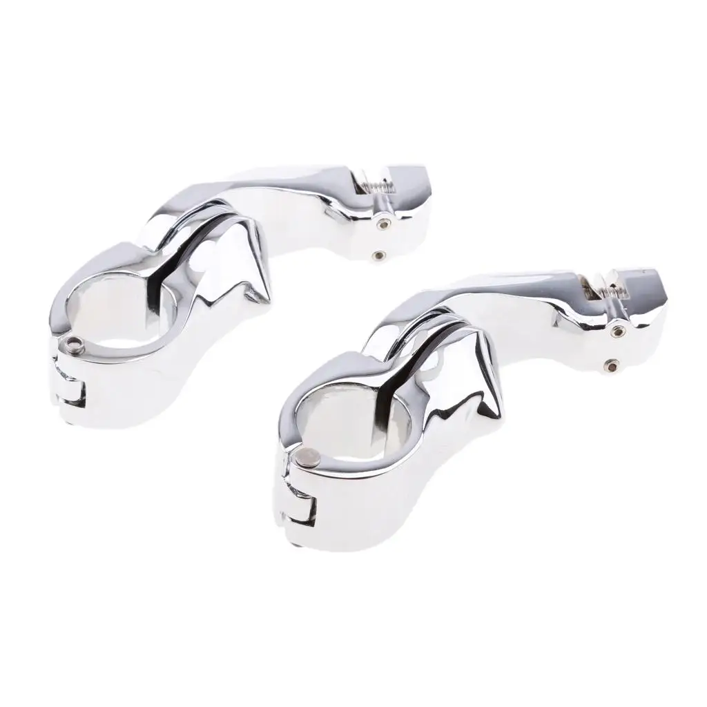 

1" 32mm Long Angled Highway Engine Guard Peg Mount Kit For