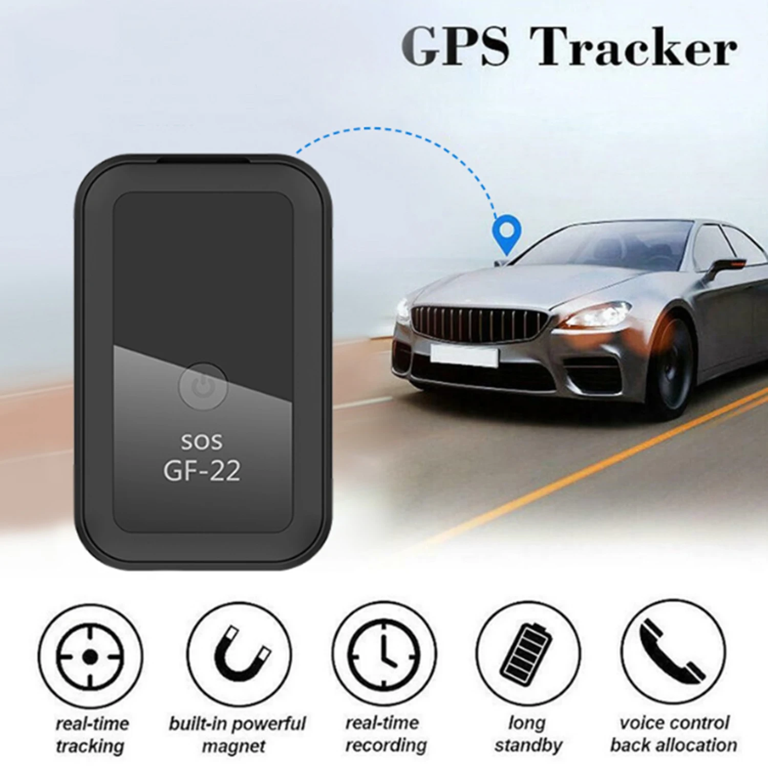 gf22 locator car strong magnetic free installation Beidou GPS anti-theft alarm elderly pet anti-lost tracker |