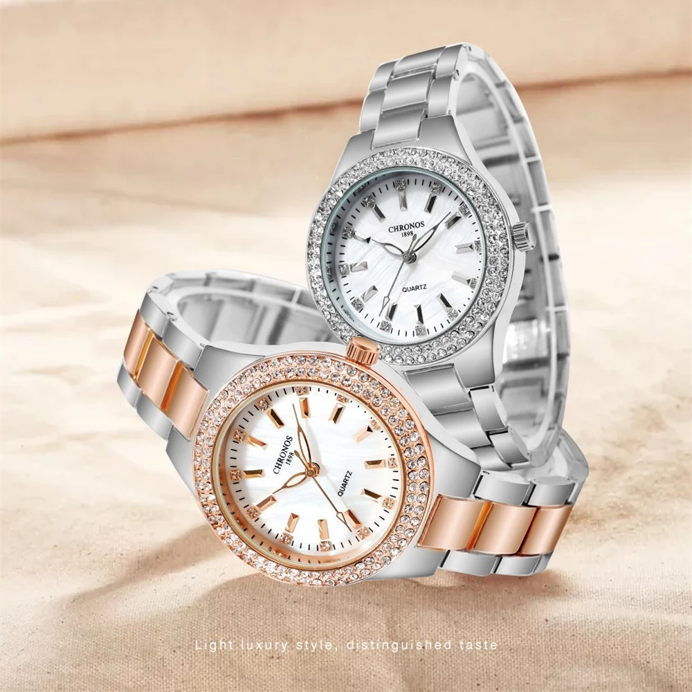 Women Quartz Watch Golden & Silver Classic Female Elegant Clock Watches Luxury Gift Ladies Waterproof Wristwatch