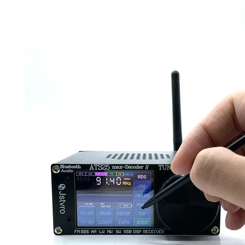 ATS-25MAX декодер V2 2,4 дюймов сенсорный экран портативный Полнодиапазонный радиоприемник с любительской модуляцией частоты радио поиск