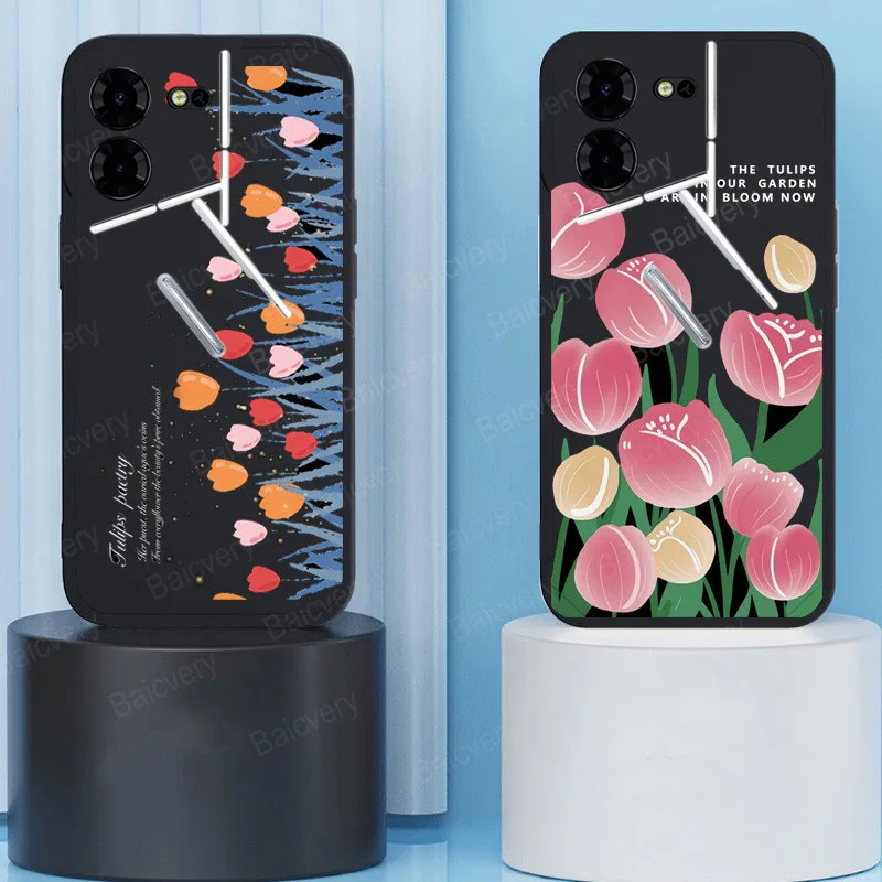 Флейта для Tecno Pova5 LH7n / POVA 5 Pro LH8n Рисунок розы стильный дизайн флейта