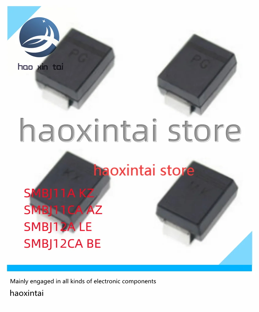 20PCS SMBJ11A KZ SMBJ11CA AZ SMBJ12A LE SMBJ12CA BE SMD TVS transient suppression diode SMB DO-214AA 11V 12V