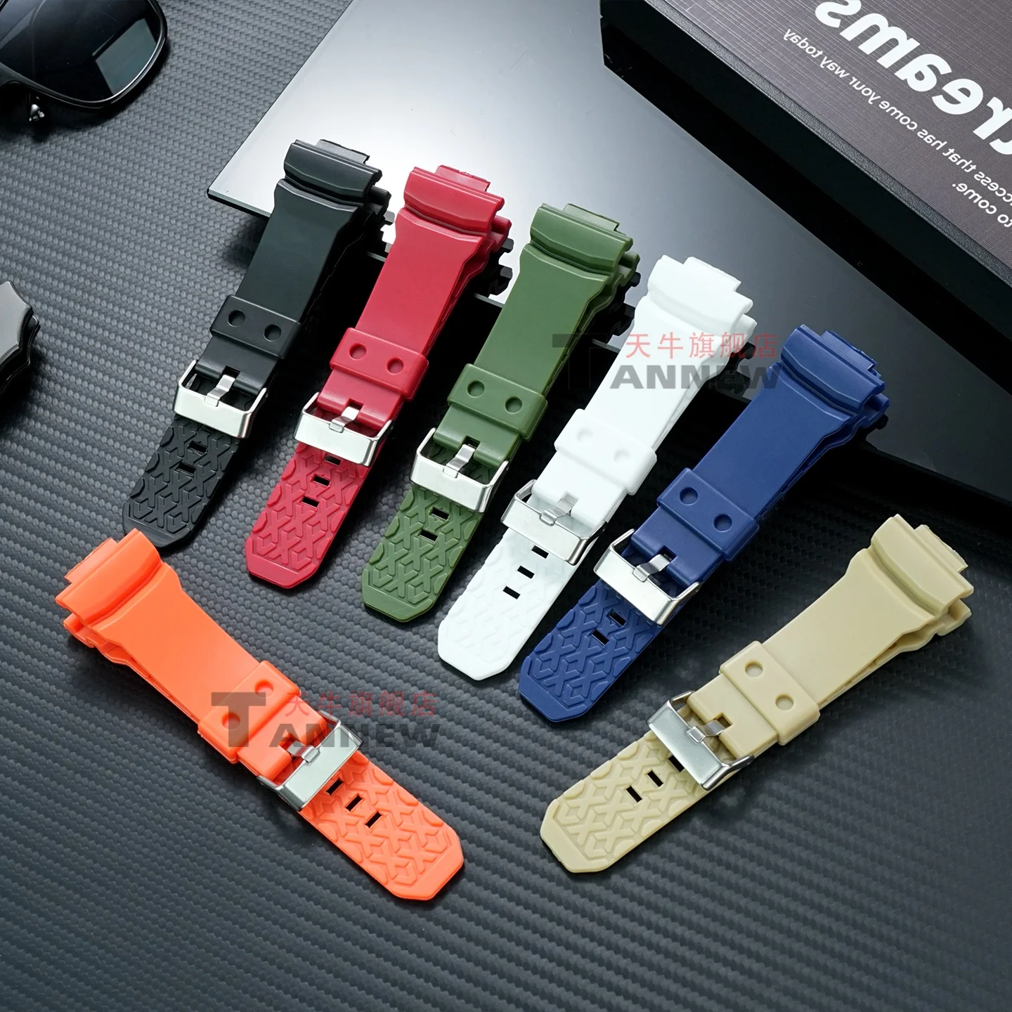 Фото Силиконовый ремешок для часов Casio G-Shock GAW-100B GA-110 GA-150 GA-200 GD-100 GLS-100, мягкий резиновый ремешок для мужчин, замена штатного. №2