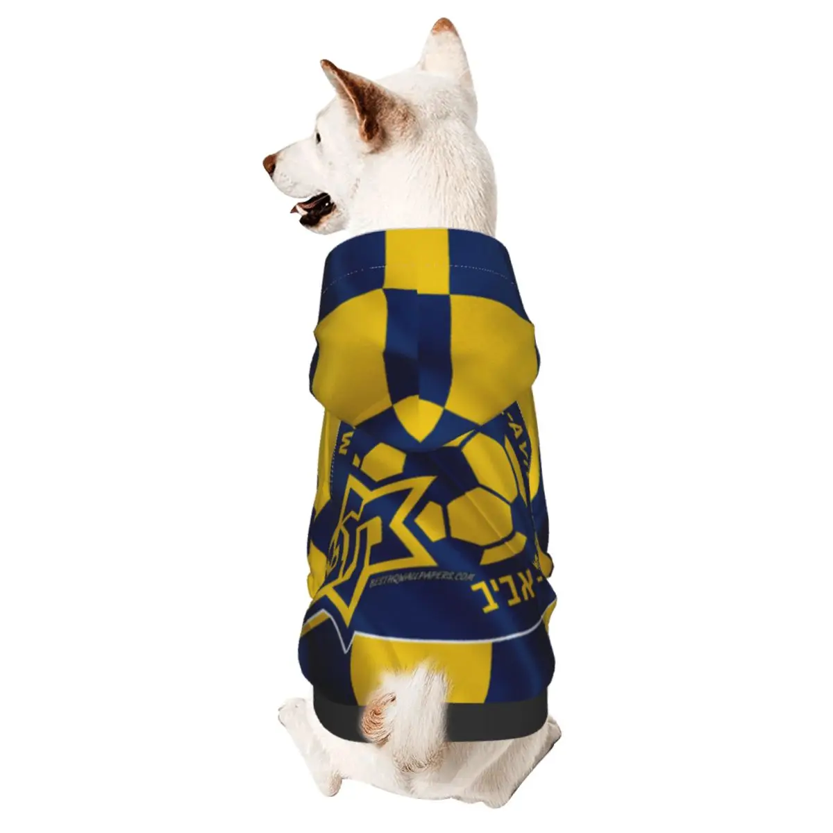 

Israeli maccabi Tel Aviv Small Cute pets wear hoodies Pet Clothes Dog Wear Puppy Costume Hoodie Soft Warm Sweater Vest Outfit