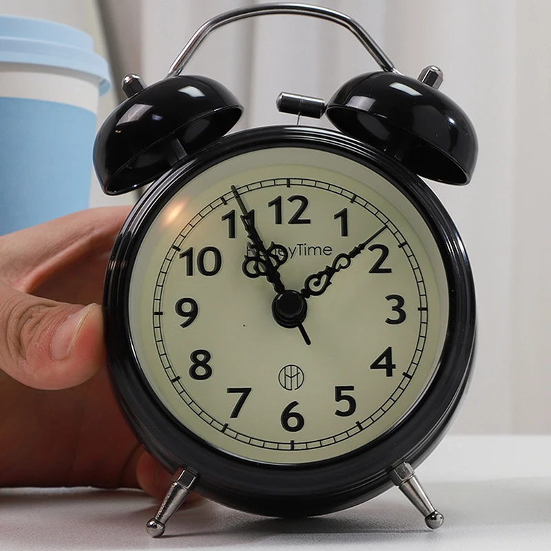 1 шт. громкий винтажный звон-будильник с металлическим каркасом будильник для