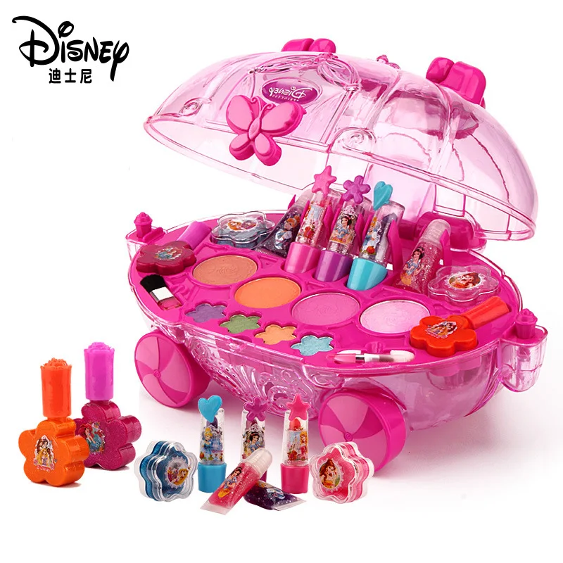 

[Disney] Kids Cosmetics Frozen Disney princess lipstick eye shadow blush nail polish etc.for kids play house toys for girls gift