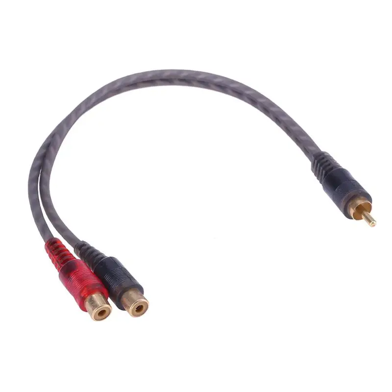 

1 RCA Female To 2 RCA Male Y Splitter Cord for Car Audio System Subwoofer DVD MP3 Player 2 RCA Male To 1 RCA Female OFC Cable