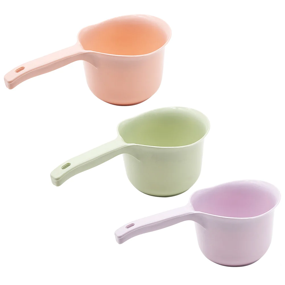 

3 Pcs Watering Scoop Ladle Hair Washing Water Scoop Baby Spoon Bathing Ladle Container Japanese Soaking Tub Washed Bath Spoon