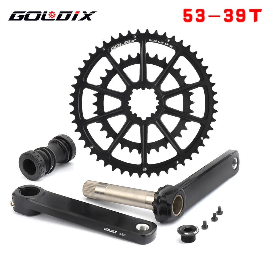 GOLDIX Road Crank 50-34T/53-39/T SRAM GXP Road Folding Bicycle SHIMANOR7000/R8000/5800/6800 Wide and Narrow Sprocket Crankset