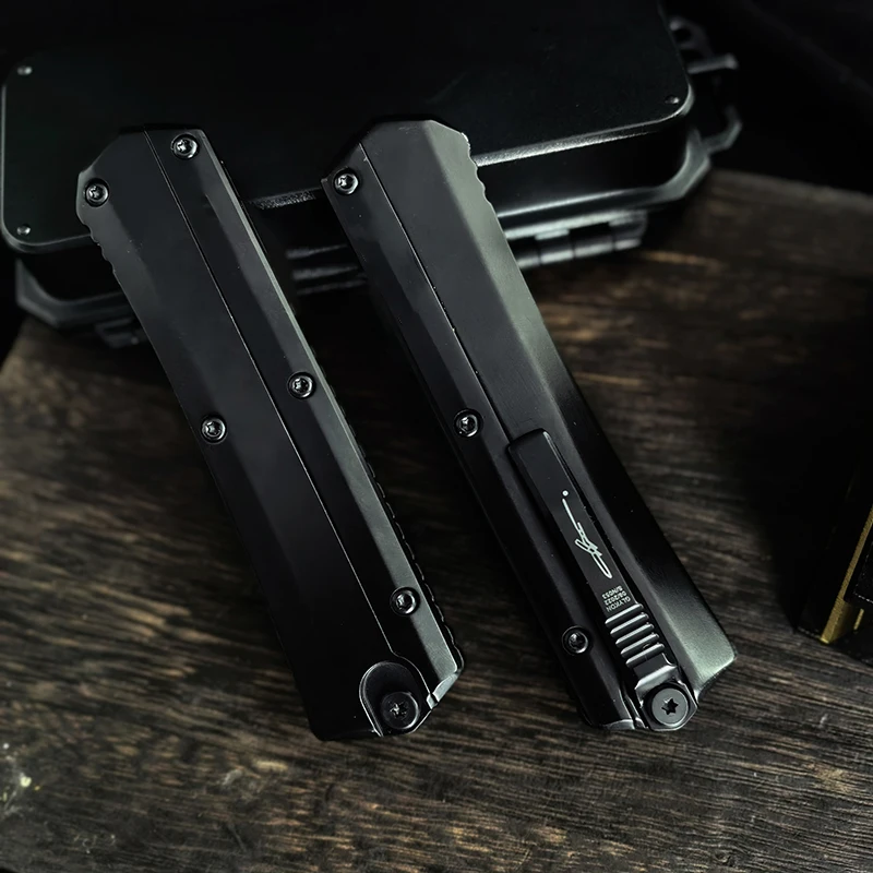 Фото Микро-инструмент EDC Glykon из дамасской стали с рукояткой из цинкового сплава и алюминия, складной портативный инструмент, технологичный нож, подарок для мужчин. №4