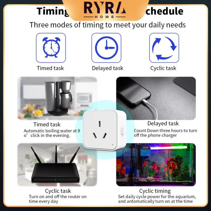

Tuya For Tuya Smart Life App Mini Socket Work With Alexa Google Home Au Smart Socket Timing Function Wifi Smart Plug Smart Home
