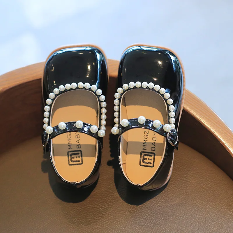 

Baby Girls Shoes 1-6 Year Old Kids Princess Leather Shoes Spring Infant Toddler Casual Shoes Little Girl Fashion Pearl