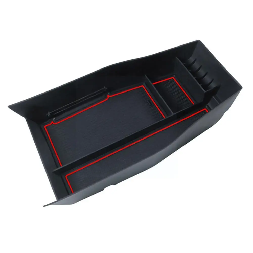 

Ящик для хранения для Hyundai Ioniq 5 2022 2023 Нижняя центральная консоль Органайзер лоток интерьерные аксессуары с резиновой черной отделкой T8C8