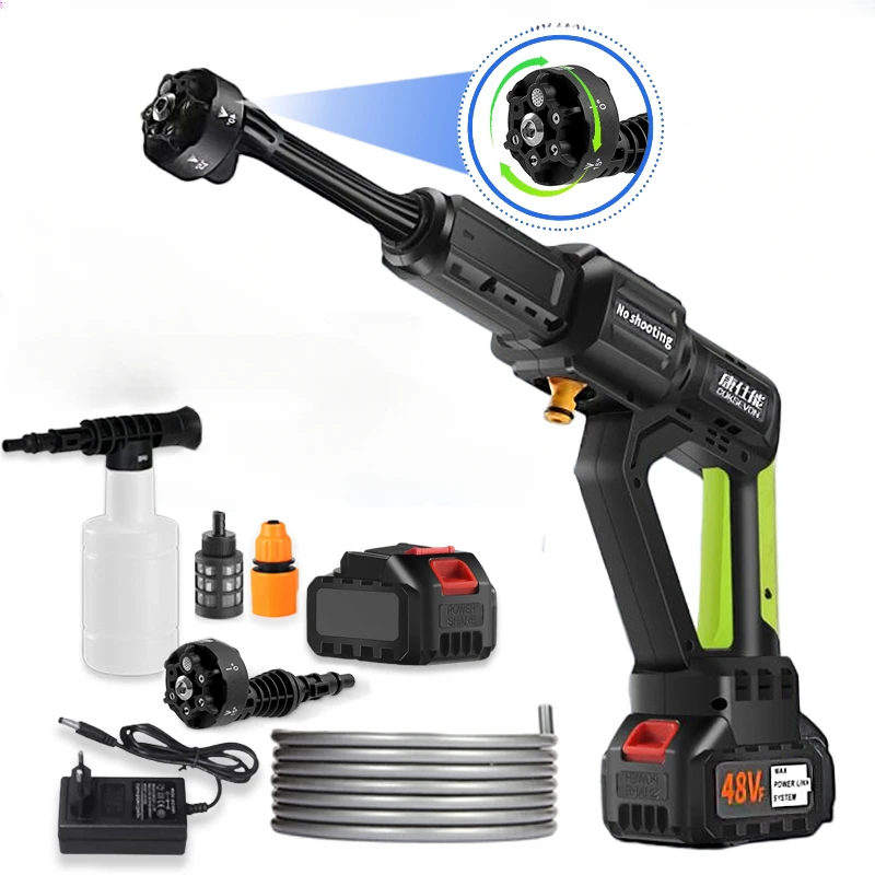 

Портативный многофункциональный пистолет для мойки автомобиля высокого давления, 30000 бар, мАч, пенопласт 6 в 1 для батареи Makita 21 в