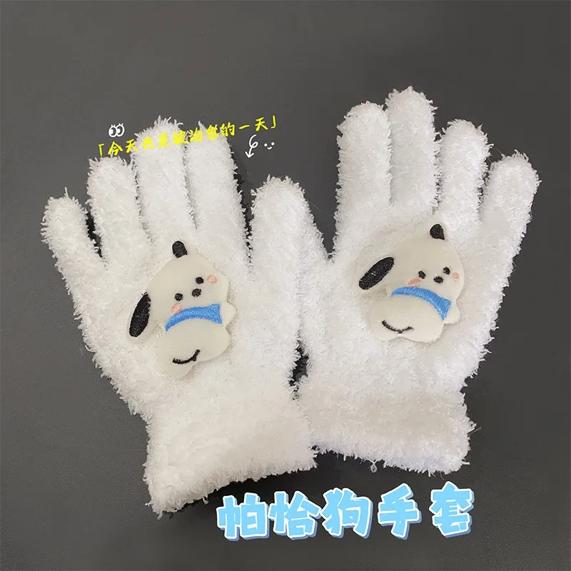 Перчатки Винни-Пух Диснея Женские Милые Мягкие Теплые Из Кораллового Флиса