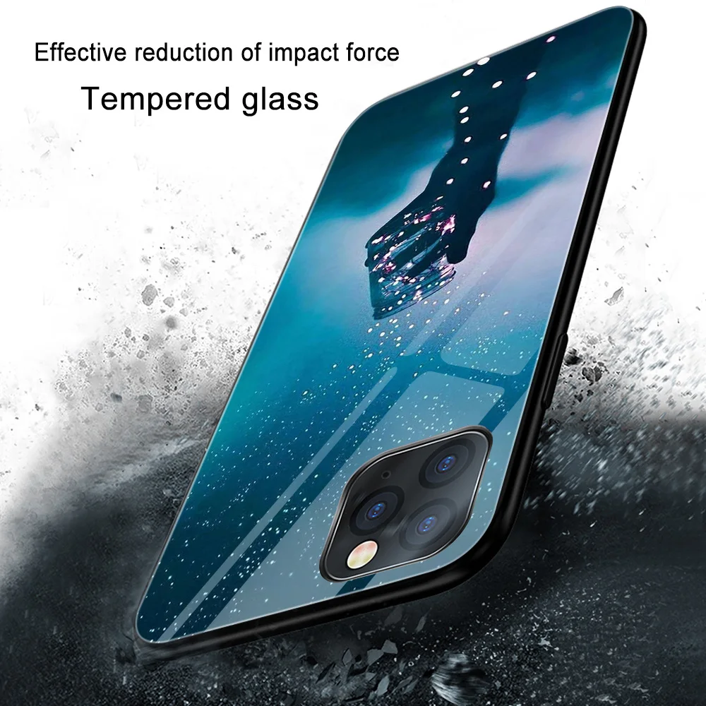 Dream Starry Sky Funda Case for Iphone 13 Pro case for Iphone 13 12 11 XR Pro XS MAX X 7 8 6 6S Plus SE 2020 Tempered Glass Case