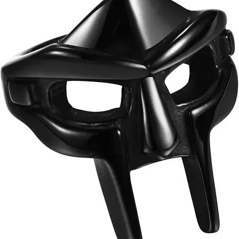 Винтажная готическая маска Mf Doom регулируемое шарнирное кольцо для мужчин