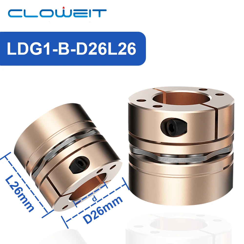 

Гибкая мембранная муфта Cloweit D26 L26 от 4 мм до 12 мм, 8 винтов, муфта серводвигателя с шагом большего крутящего момента