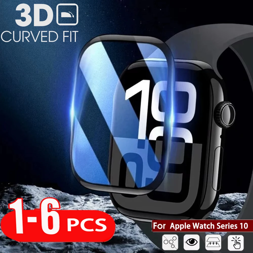 Защитная Пленка С Полным Покрытием Для Apple Watch Series 10 42 Мм 46 Черная Мягкая