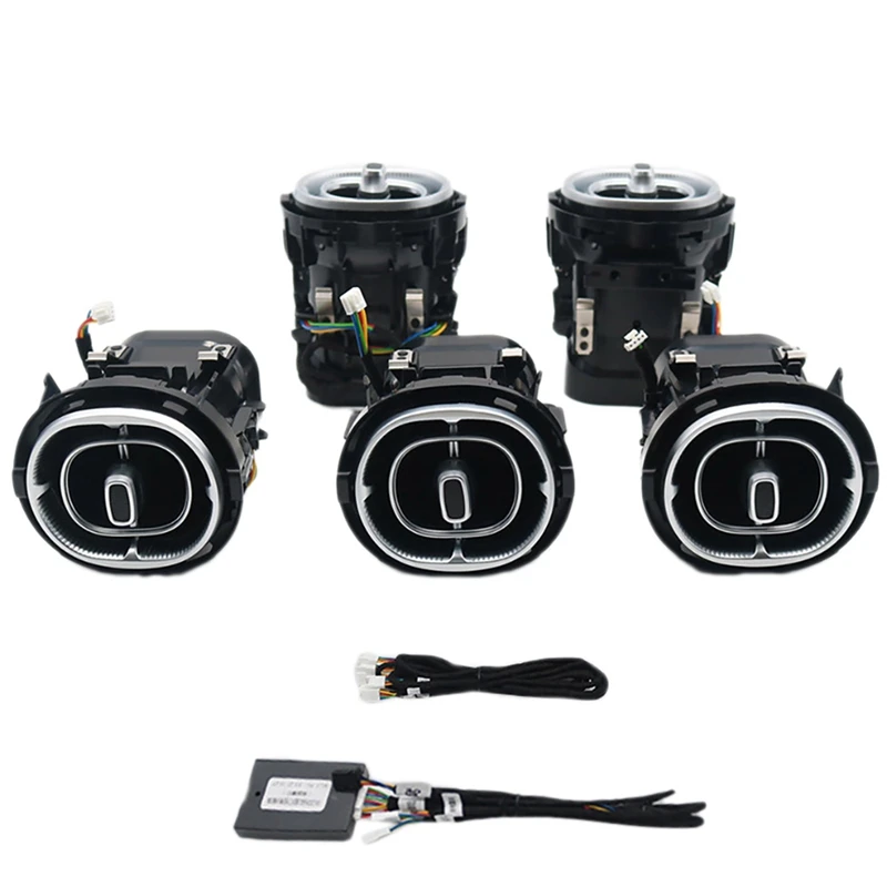 

64 Color Car Turbine Air Outlet Ambient Light A/C Vent Outlet Atmosphere Lamp For Benz C Class W206 2021 2022