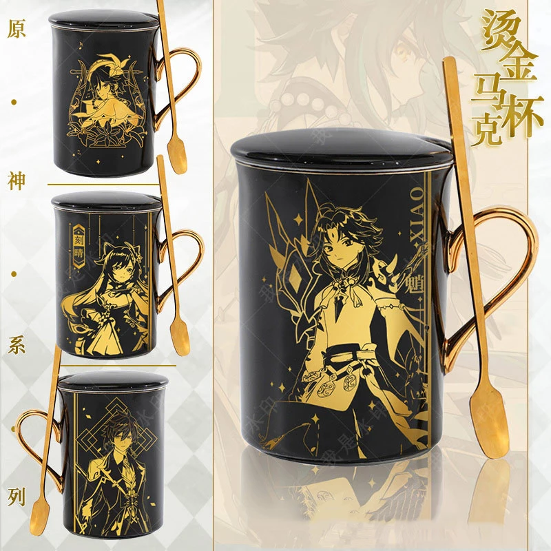 

Anime Genshin Impact Ceramic Mug Venti Keqing Raiden Shogun Cosplay Mug Men Women Cup Coffee Water Cup Daily Gift