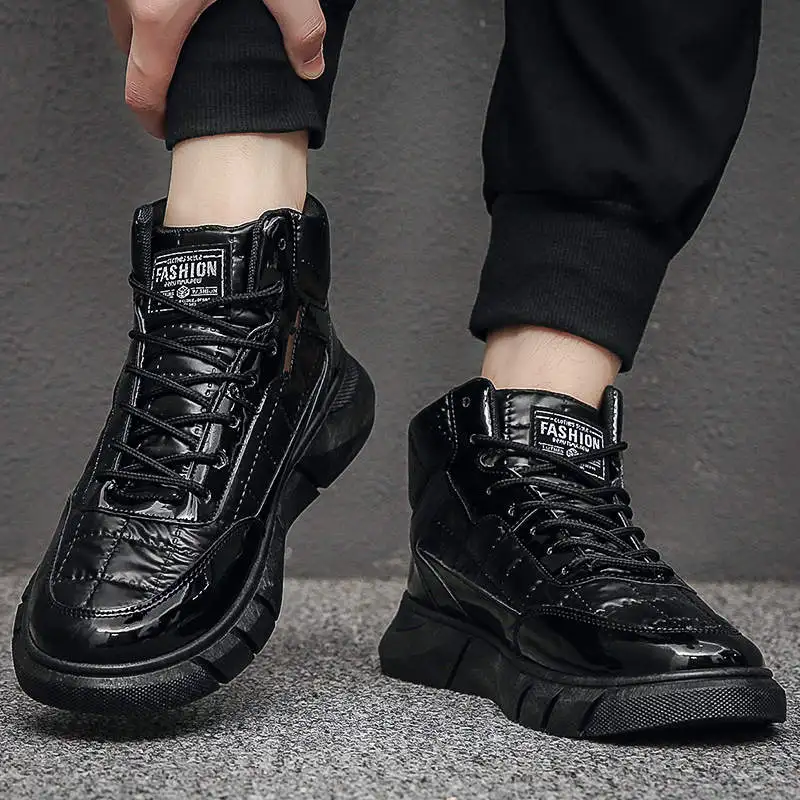 

Кроссовки с пружинным верхом, спортивная обувь для мужчин, Повседневные Классические мужские туфли на высокой подошве, некожаные повседнев...