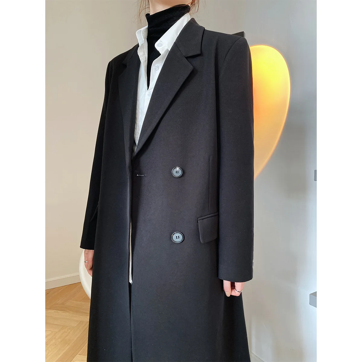 New style design temperament medium long small suit coat women