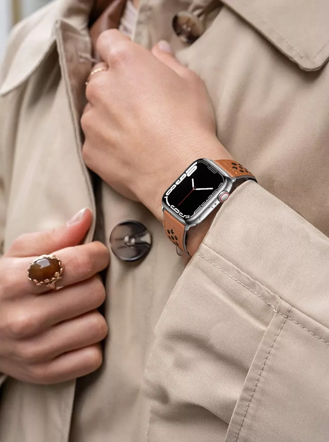 Кожаный ремешок для Apple watch band 44 мм 40 45 41 42 38 iwatch 3 4 5 6 se браслет apple series 7 |