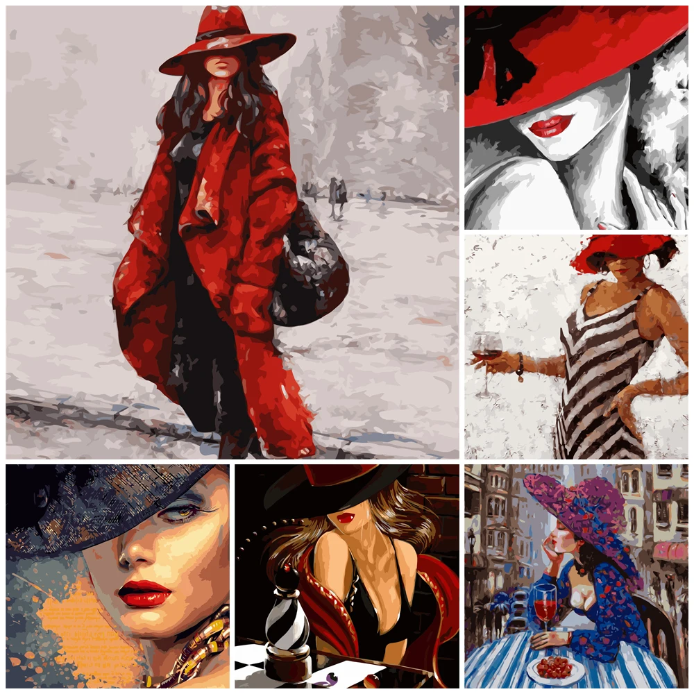 

Картина по номерам «сделай сам», с капюшоном, женщина, картина маслом, рисование на холсте с временем убить человека, уникальный подарок, укр...