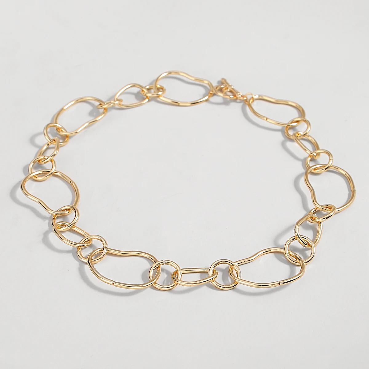 Модное колье из сплава с геометрическим рисунком для женщин простой золотой