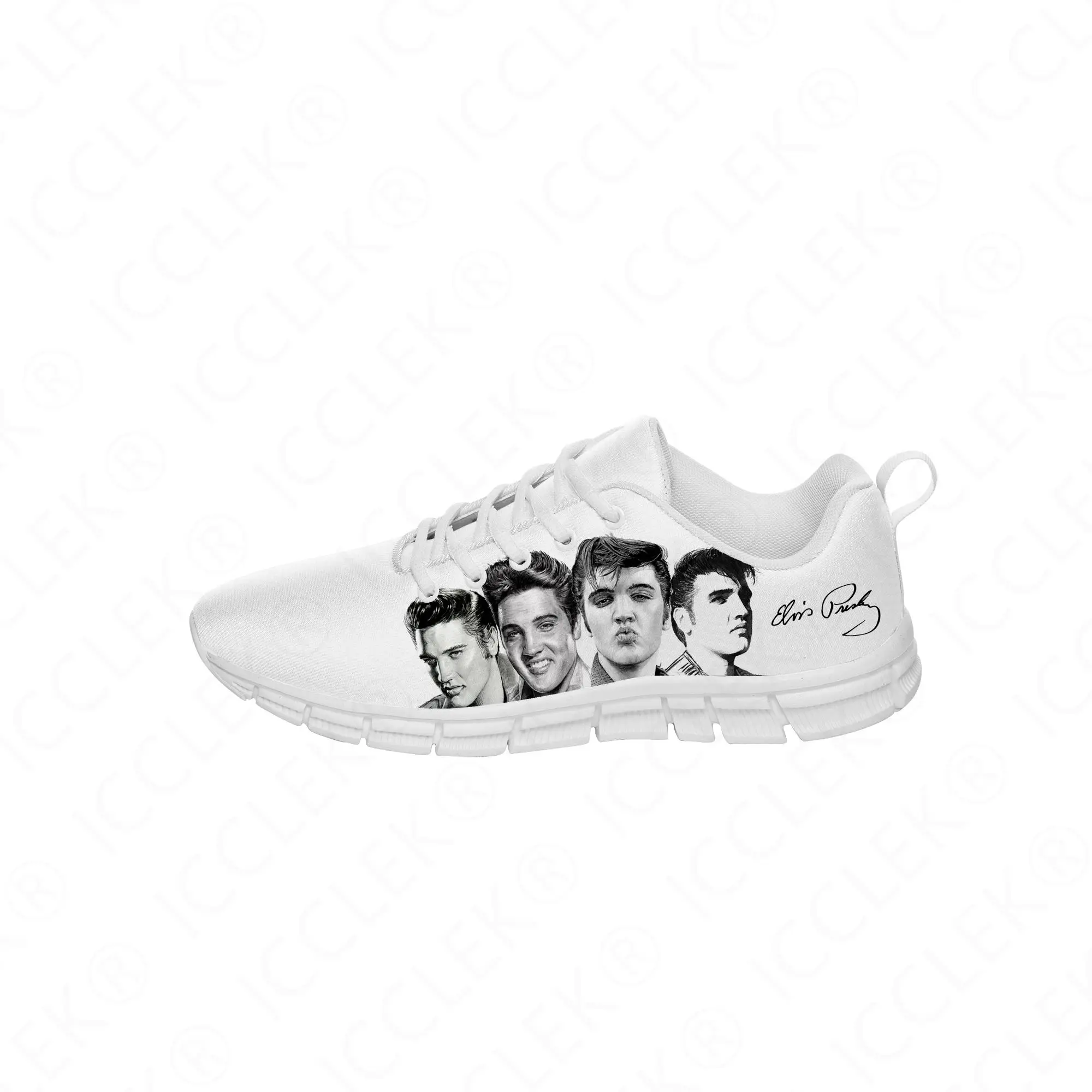 

Elvis Aaron Presley Sneakers Mens Womens Teenager Casual Cloth Shoes Canvas Running Shoes White 3D Printed Lightweight shoe