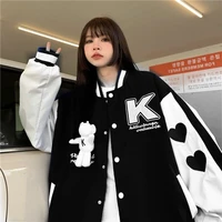 phantom bear baseball uniform sweet cool ins college style spring and autumn embroidery jacket wild korean version loose