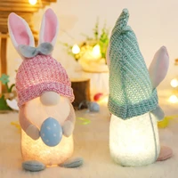 easter faceless gnome rabbit doll handmade reusable home decoration spring hanging bunny ornaments kids gift 29x10x12cm