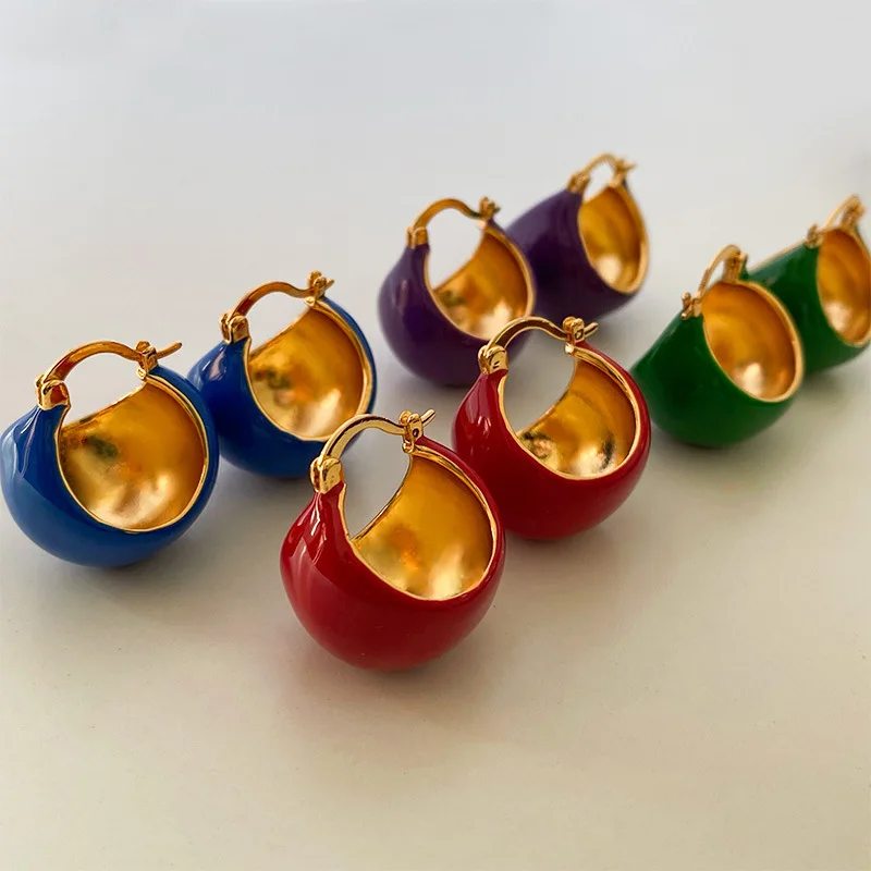 

earrings for women Color ball French Retro vintage earrings Luxury design 925Silver needle 2023 new year in christmas earrings