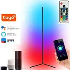 Nordic совместимый с Alexa APP RGB LED торшер современный затемняющий пульт дистанционного управления красочный угловой напольный светильник для гостиной спальни в помещении