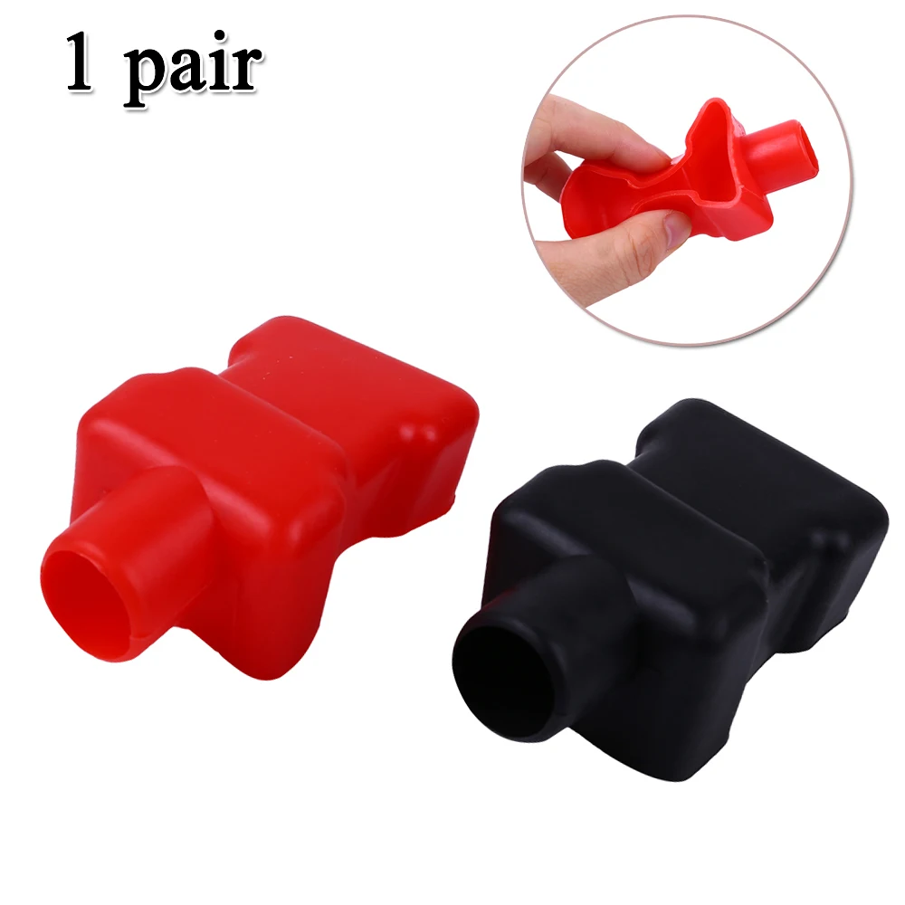 

2pcs Battery Terminal Cover Universal Top Column Protection Cover For Automotive Positive And Negative Battery Terminals Car Acc