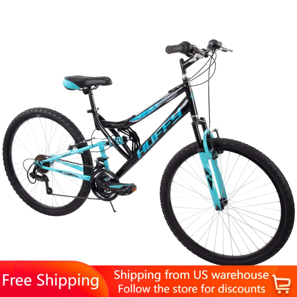 

Huffy 26" Trail Runner Women's Full Suspension Mountain Bike Bycicle Black Free Shipping Bicycle Mtb Bicycles Road Bikes