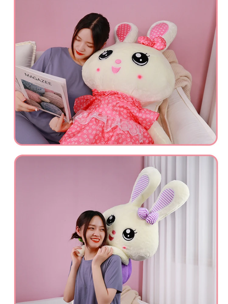 Кукла-кролик пушистая плюшевая игрушка плюшевый кролик мягкая подушка