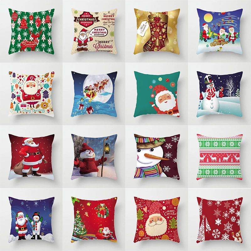 

Christmas decoration cushion cover sofa car office seat ornaments bedroom room decoration New Year home decoration 45x45cm